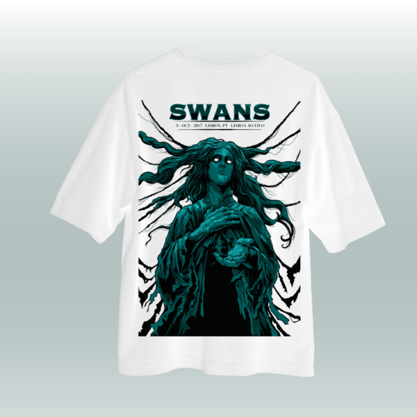 SWANS design oversized tshirt under 500 premium cotton terry 240 gsm