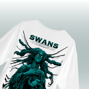 SWANS design oversized tshirt under 500 premium cotton terry 240 gsm