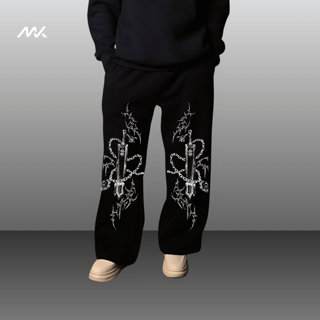 bootcut lower 240 gst french terry fabric | printed bootcut lower | trendy printed bootcut lower | melquoise | melqouise | trendy printed lowers under 400rs